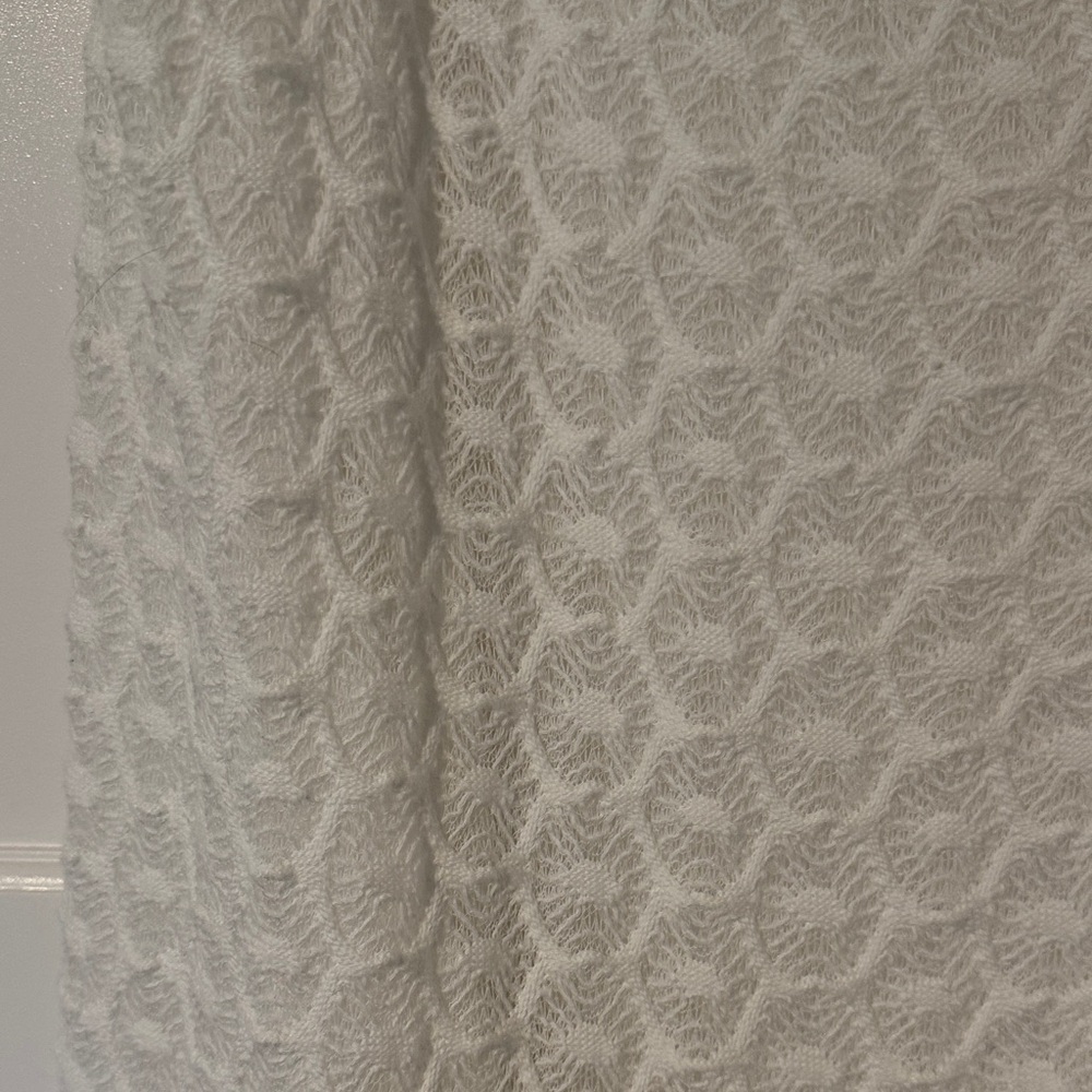 Anthropologie Bella Ruffled Crochet Midi Dress Medium - Picture 6 of 11
